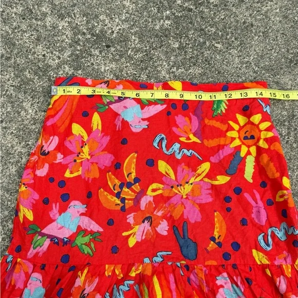 Maison d’Amelie Vibrant Abstract Print Maxi Skirt Size M